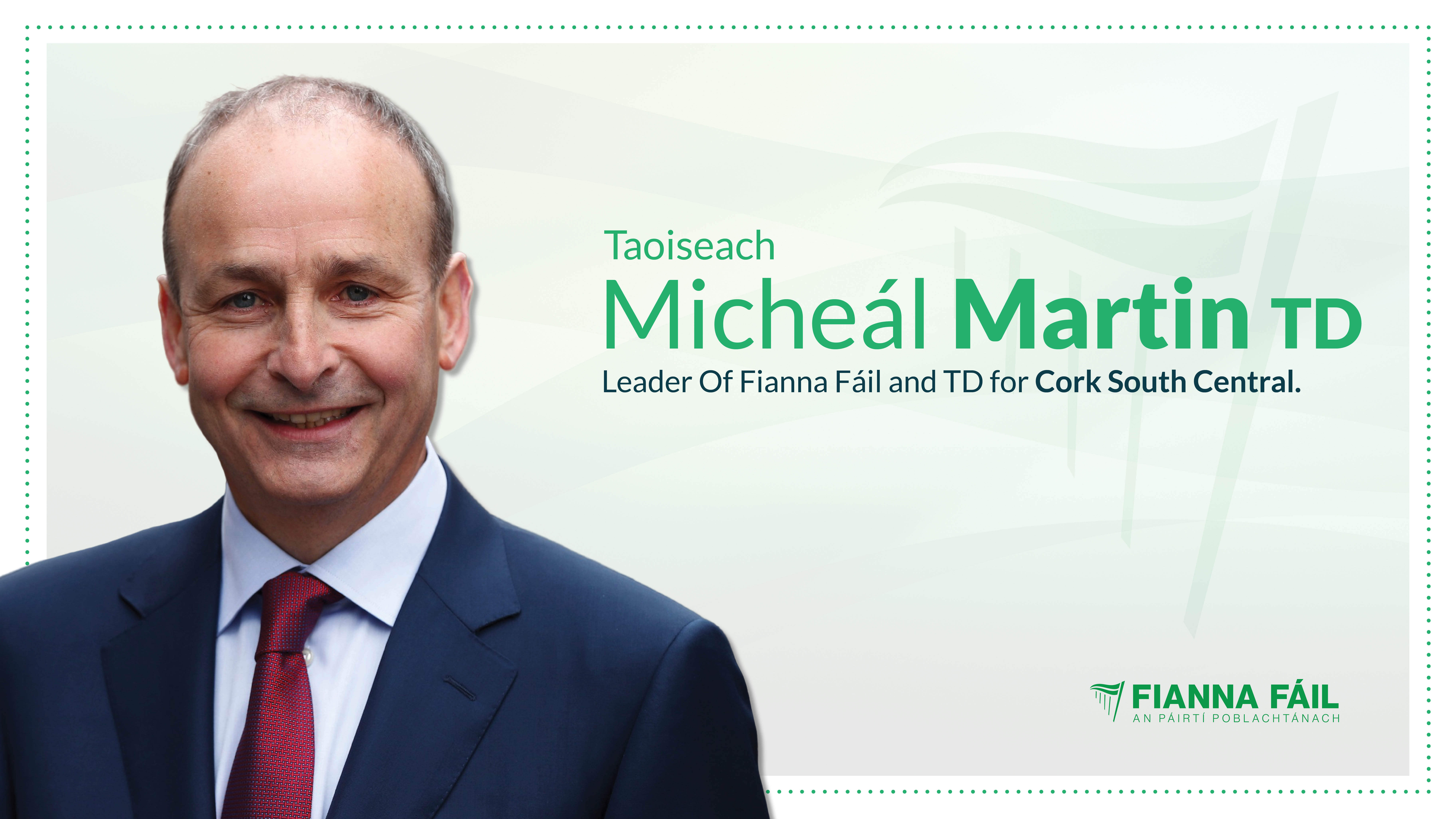 Uachtarán Fhianna Fáil and Taoiseach Micheál Martin TD conveys his deep sadness at the passing of Chris Wall